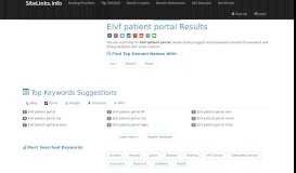 
							         Eivf patient portal Results For Websites Listing - SiteLinks.Info								  
							    