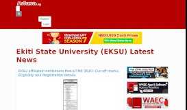 
							         Ekiti State University (EKSU) Latest News - Myschool								  
							    