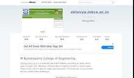 
							         Ekluvya.mkce.ac.in website. M Kumarasamy College of ...								  
							    