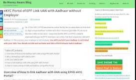 
							         eKYC Portal of EPF Link UAN with Aadhaar without Employer								  
							    