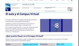 
							         El aula y el Campus Virtual - Universitat Oberta de Catalunya (UOC)								  
							    