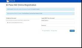 
							         El Paso ISD Online Registration - EPISD Tools								  
							    