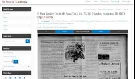 
							         El Paso Sunday Times. - The Portal to Texas History - University of ...								  
							    