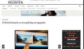 
							         El Portal beach access getting an upgrade – Orange County Register								  
							    