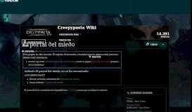 
							         El portal del miedo | Wiki Creepypasta | FANDOM powered by Wikia								  
							    