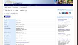 
							         El Portal Elementary - School Directory Details (CA Dept of Education)								  
							    