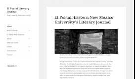 
							         El Portal | ENMU's Literature and Arts Journal								  
							    