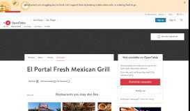 
							         El Portal Fresh Mexican Grill Restaurant - San Diego, CA | OpenTable								  
							    