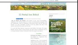 
							         El Portal Inn Bohol - located in the middle of Tagbilaran								  
							    