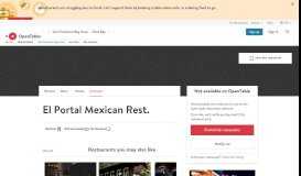 
							         El Portal Mexican Rest. Restaurant - San Leandro, CA | OpenTable								  
							    