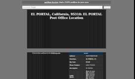 
							         EL PORTAL Post Office Hours, Phone Number, Location, and More ...								  
							    