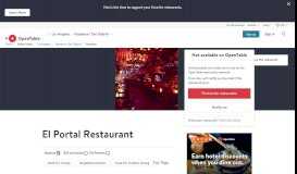 
							         El Portal Restaurant - Pasadena, CA | OpenTable								  
							    