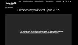 
							         El Porto vineyard select Syrah 2016 — Urban Wine Life								  
							    