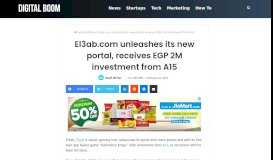 
							         El3ab.com unleashes its new portal, receives EGP 2M investment from ...								  
							    