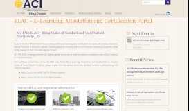 
							         ELAC - E-Learning, Attestation and Certification Portal | ACI Financial ...								  
							    