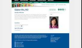 
							         Elaine Wu, MD | Hawthorn Medical Associates								  
							    