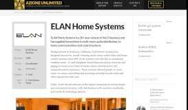 
							         ELAN Home Systems - Azione Unlimited								  
							    