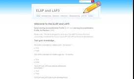 
							         ELAP and LAP3 - Home								  
							    