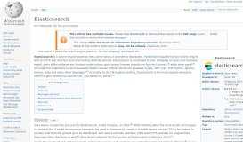
							         Elasticsearch - Wikipedia								  
							    