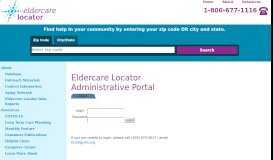 
							         Eldercare Admin Portal - Eldercare Locator								  
							    