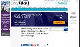 
							         Elderly may have their credit cards withdrawn as Saga alerts ...								  
							    