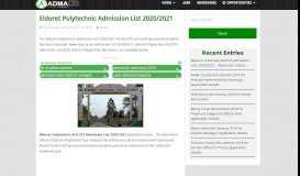 
							         Eldoret Polytechnic Admission List 2019/2020 - Admalic Kenya								  
							    
