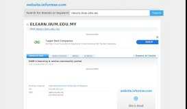 
							         elearn.iium.edu.my at WI. IIUM e-learning & online community portal								  
							    