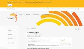 
							         eLearning - Student Login - TasTAFE TasTAFE								  
							    