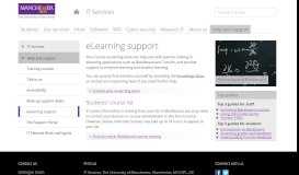 
							         eLearning support (The University of Manchester) - IT Services								  
							    