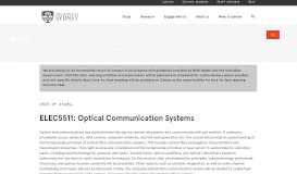
							         ELEC5511: Optical Communication Systems - CUSP - Course & Unit ...								  
							    