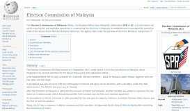 
							         Election Commission of Malaysia - Wikipedia								  
							    