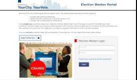 
							         Election Worker Portal								  
							    