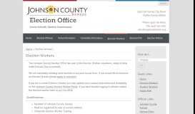 
							         Election Workers | Johnson County Election Office								  
							    