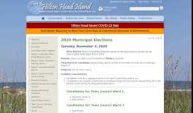 
							         Elections - Town of Hilton Head Island								  
							    