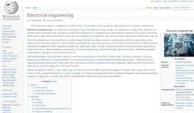 
							         Electrical engineering - Wikipedia								  
							    