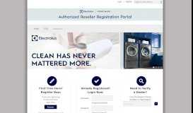 
							         Electrolux Reseller Registration Portal > Home								  
							    