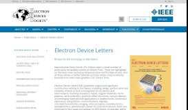 
							         Electron Device Letters - IEEE Electron Devices Society								  
							    
