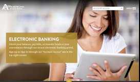 
							         Electronic Banking - American State Bank								  
							    
