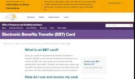 
							         Electronic Benefits Transfer (EBT) | OTDA								  
							    