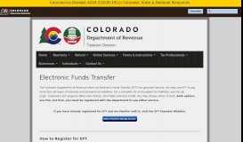 
							         Electronic Funds Transfer | Department of Revenue - Taxation								  
							    