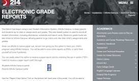 
							         Electronic Grade Reports - Infinite Campus | d214								  
							    