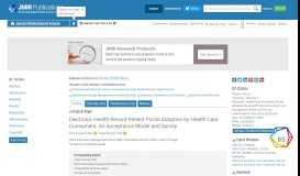 
							         Electronic Health Record Patient Portal Adoption by Health Care ...								  
							    