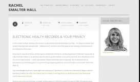 
							         Electronic Health Records & Your Privacy | Rachel Smalter Hall								  
							    