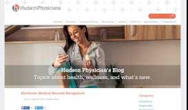 
							         Electronic Medical Records Recognized | Hudson Physicians								  
							    