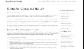 
							         Electronic Payslips and The Law | Sage Accounts Training								  
							    