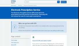 
							         Electronic Prescription Service - NHS Digital								  
							    