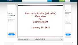 
							         Electronic Profile (e-Profile) Overview For Commanders January 15 ...								  
							    
