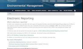 
							         Electronic Reporting - Environmental Management - Sacramento County								  
							    