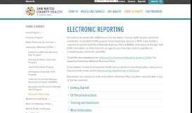 
							         Electronic Reporting - San Mateo County Health								  
							    