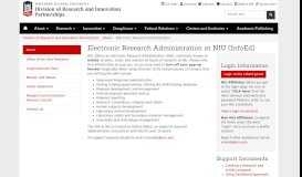 
							         Electronic Research Administration at NIU (InfoEd)								  
							    